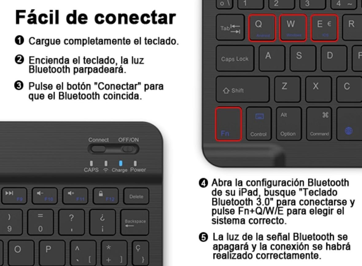 Funda Teclado + Mica + mouse P/galaxy Tab A9 Plus X210