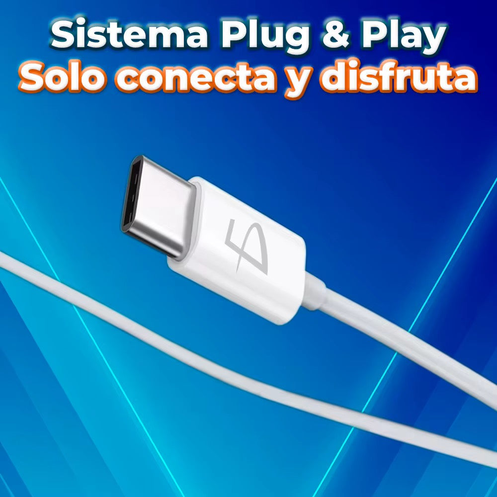 Auriculares deportivos tipo C de extrema ligereza con sonid inmersivo