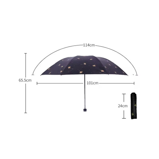 Paraguas Sombrillas para Lluvia y Sol Portátil Anti UV