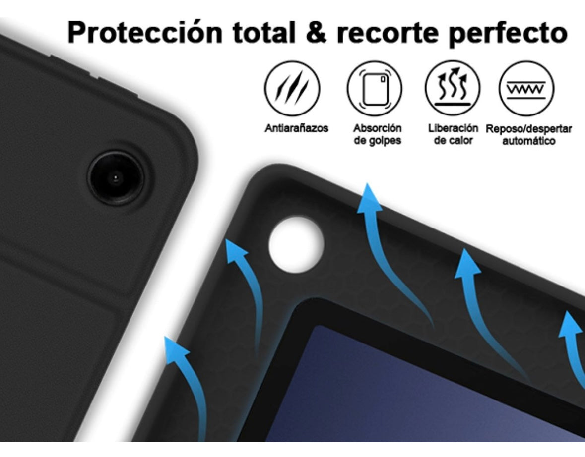 Funda Teclado + Mica + mouse P/galaxy Tab A9 Plus X210