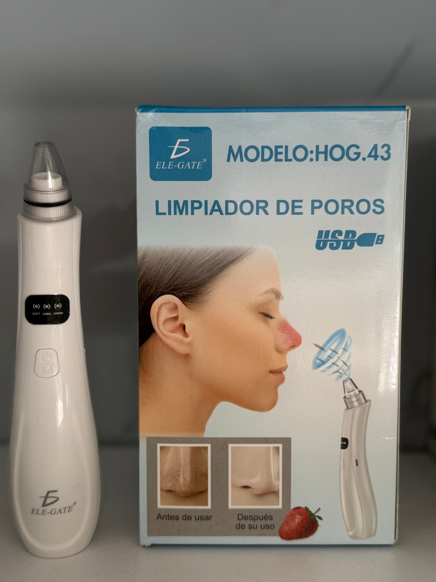 Limpiador de poros y removedor de espinillas succión 6 cabezales