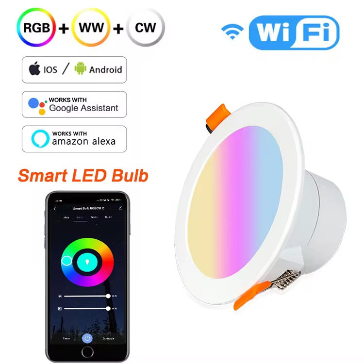 Lámpara de techo moderna LED RGB Smart Wifi, luz colgante