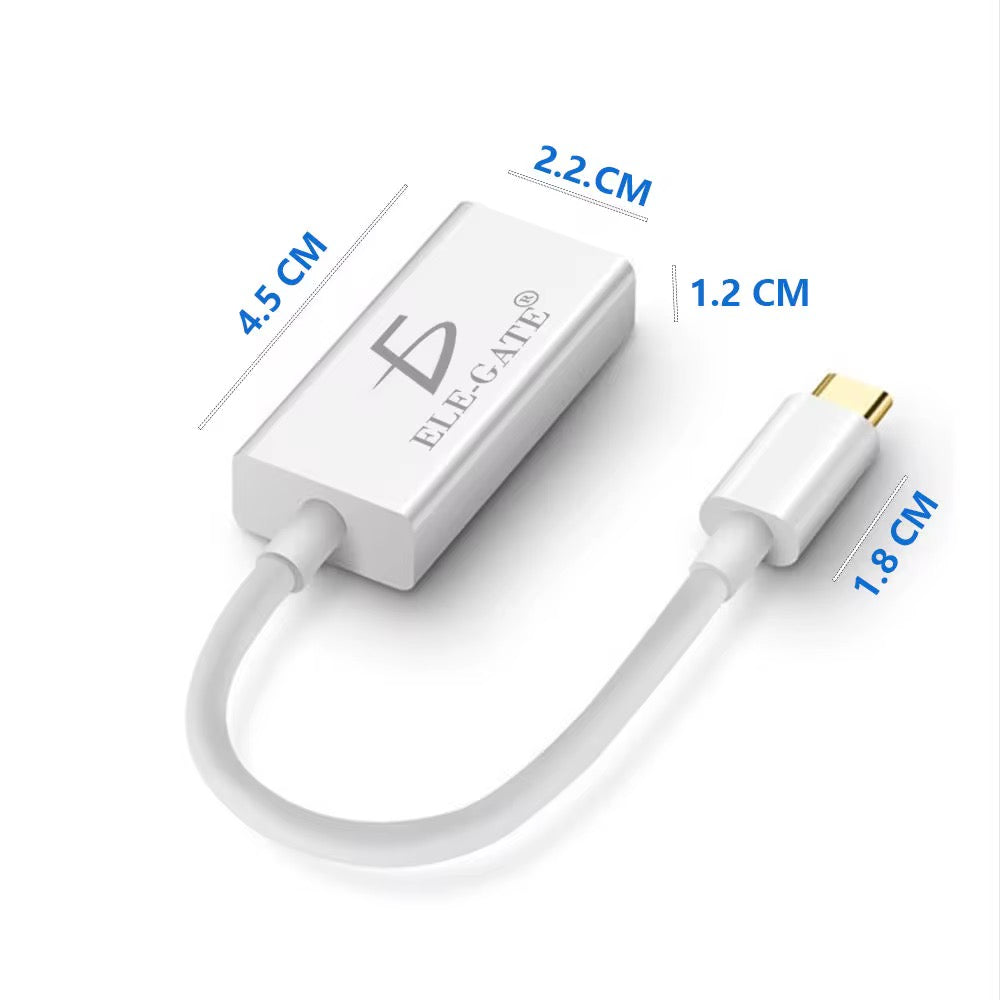 Cable Adaptador Usb Tipo C a Display Port Gaming Tv Ultra Hd 4K