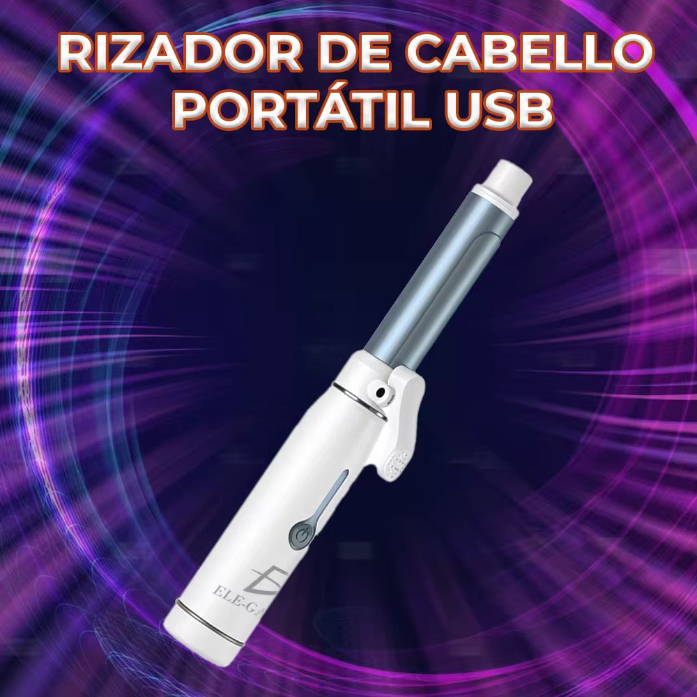 Rizador de pelo portátil para estilizar rizos y ondas
