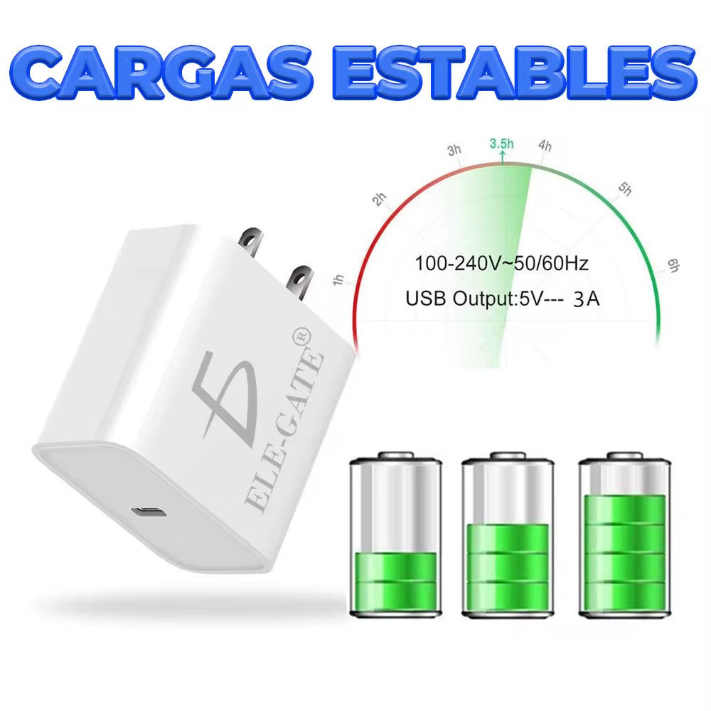 Cargador de 30W con Carga rápida y entrega de energía (PD)