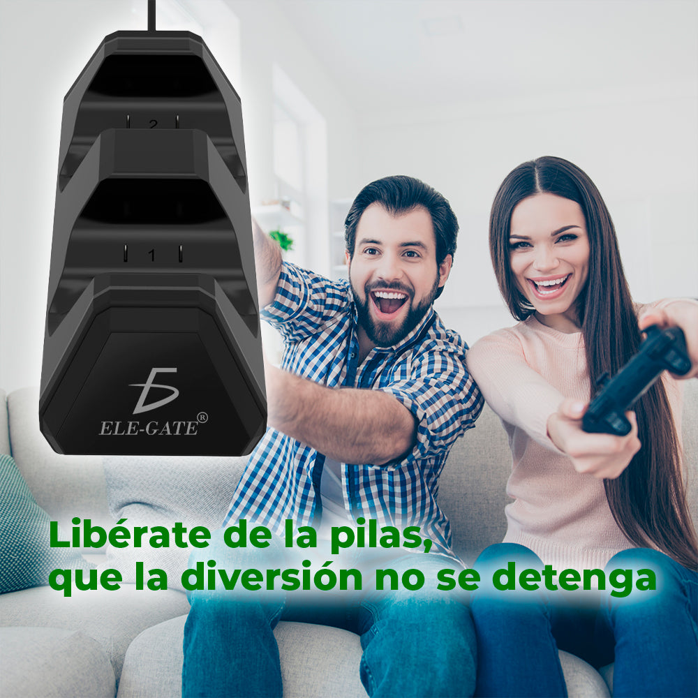 Estación de Carga para Mandos Inalámbricos - Compatible con Controladores Xboxy PlayStation