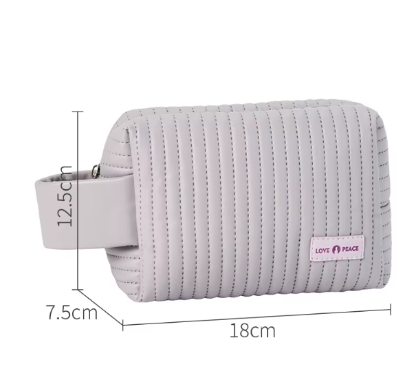 Bolsa de cosméticos de piel para viaje