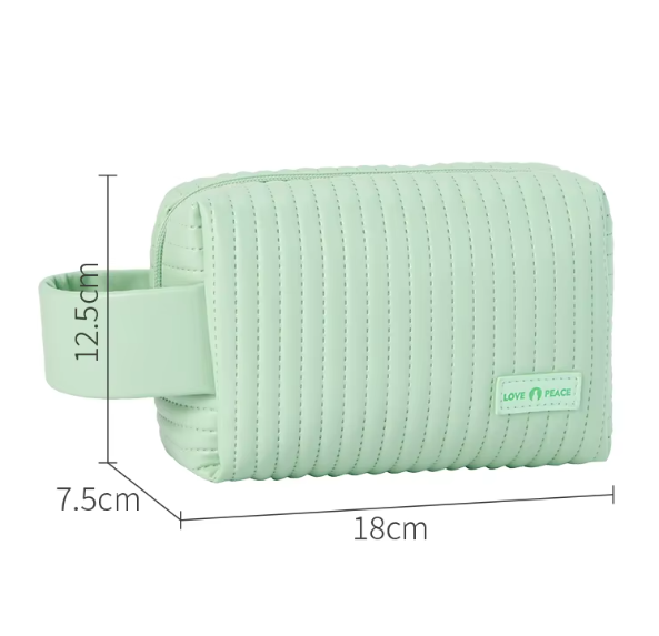 Bolsa de cosméticos de piel para viaje