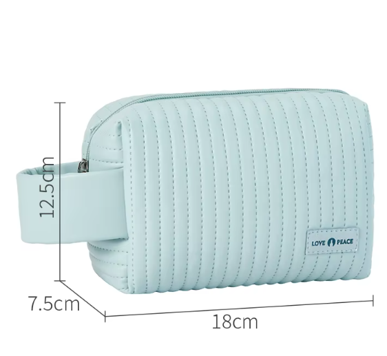 Bolsa de cosméticos de piel para viaje