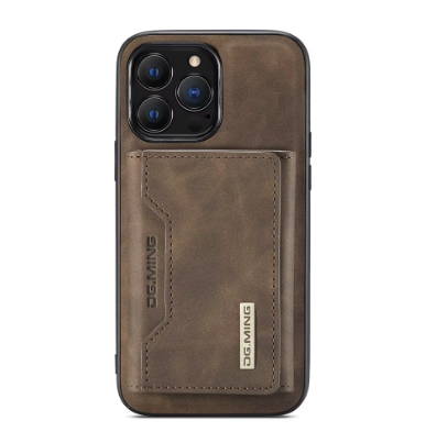 Funda de cuero PU succión magnética con tarjetero para iphone 14 y 15 (normal, pro, plus, pro max)