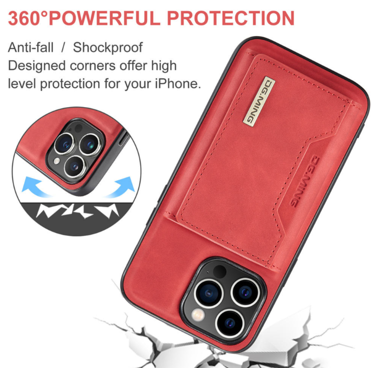 Funda de cuero PU succión magnética con tarjetero para iphone 14 y 15 (normal, pro, plus, pro max)