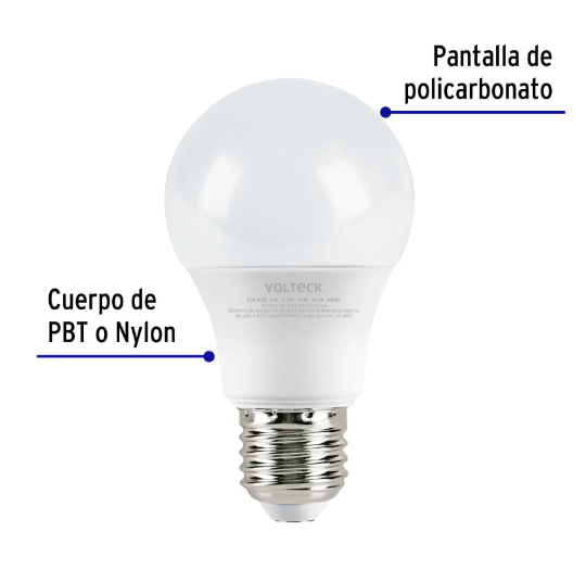 Focos LED de luz cálida 9W al dia para uso doméstico