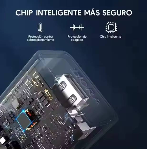 Cargador USB Tipo C Rápido 2 en 1 de 1 Hora, 1 m, 10 W
