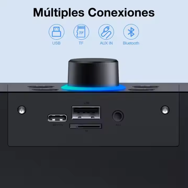 Mini Altavoz Inalámbrico Portátil Negro de Alta Calidad