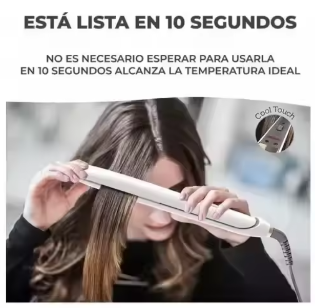 Plancha y rizador de cabello 2 en 1
