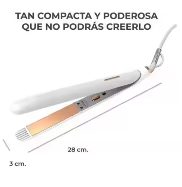 Plancha y rizador de cabello 2 en 1