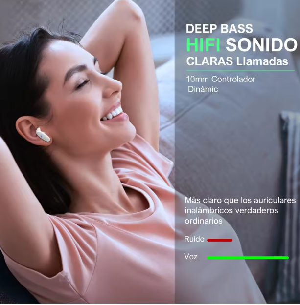 Audífonos inalámbricos con bluetooth 5.3 cancelación de ruido 230mAh