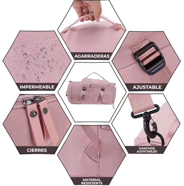Mochila impermeable con compartimento para zapatos