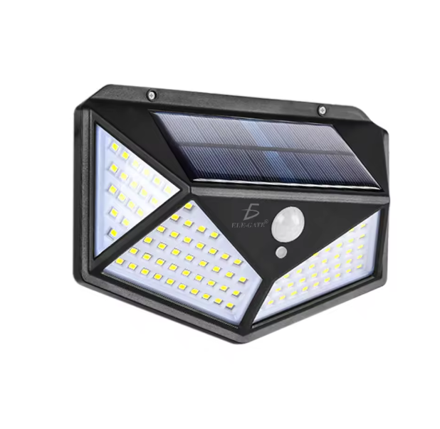 Lámpara solar con 100 LED y sensor de movimiento para exteriores