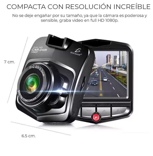 Cámara de seguridad para auto con sensor de movimiento y Full HD