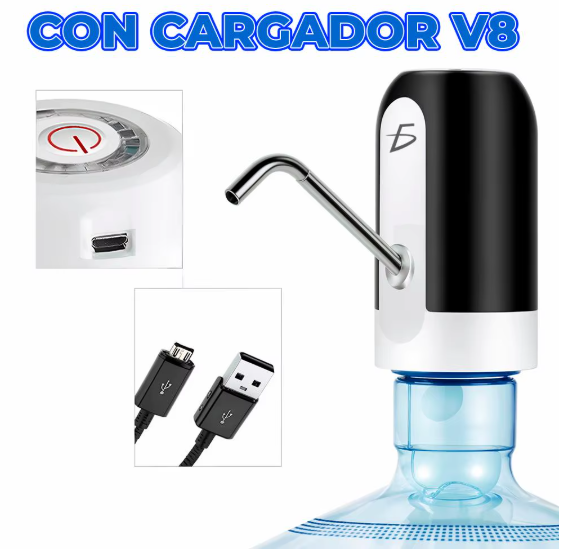 Dispensador de agua eléctrico recargable