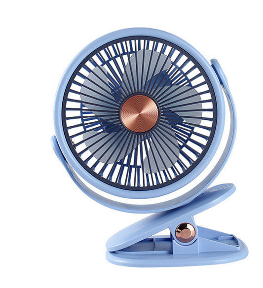 Ventilador con clip recargable portátil
