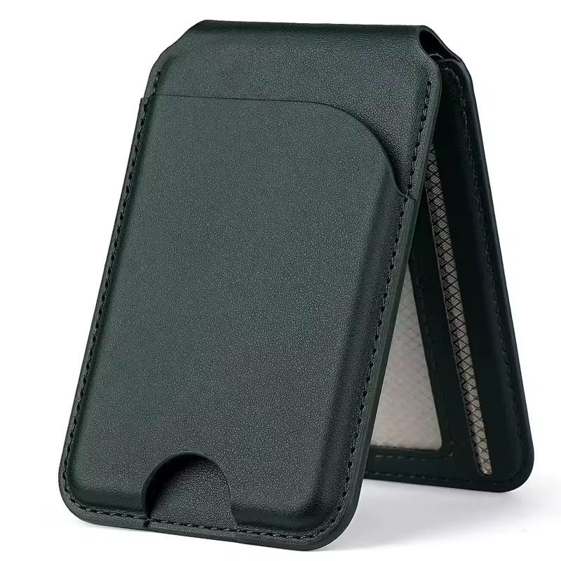 Tarjetero de cuero magnético MagSafe para celular