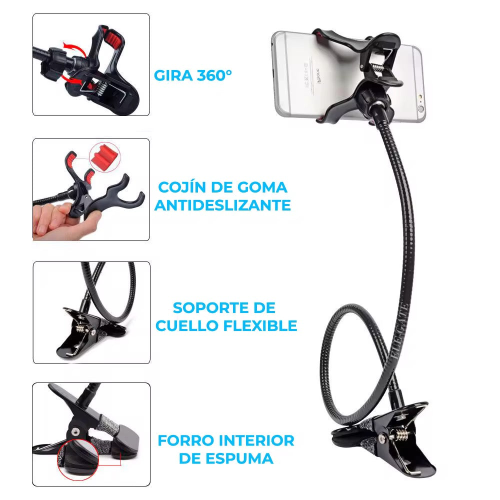 Soporte universal flexible para teléfono móvil iPhone Table Bed 360