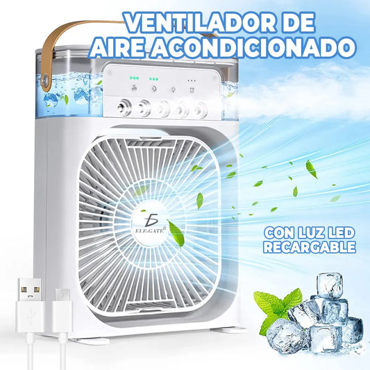 Ventilador de Aire Acondicionado Portátil Tanque de Agua USB con Luz LED