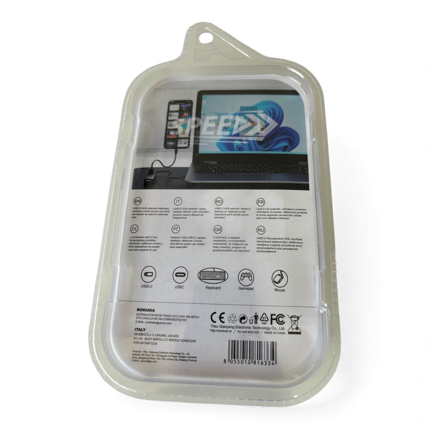 HUB tipo C de 4 puertos USB de alta velocidad