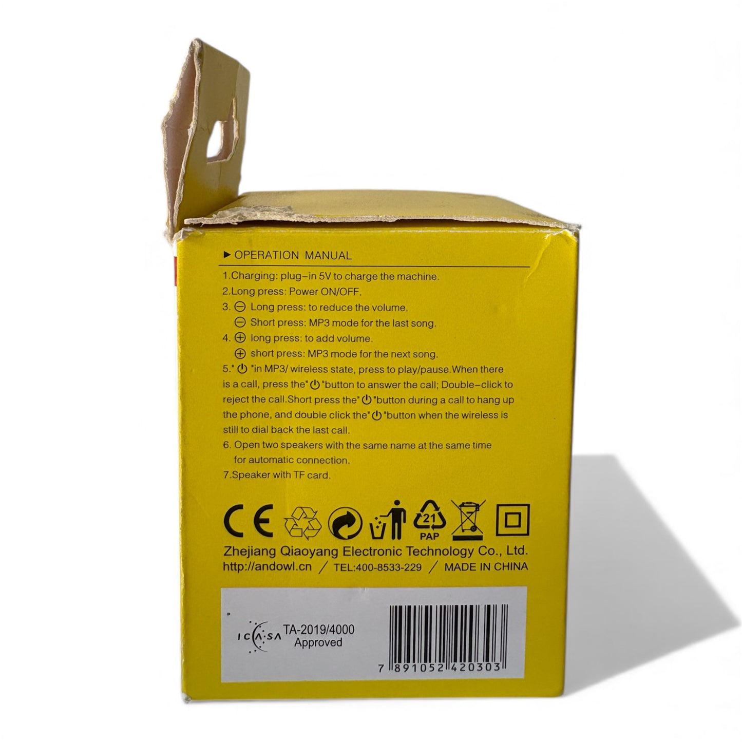 Mini bocina inalámbrica recargable