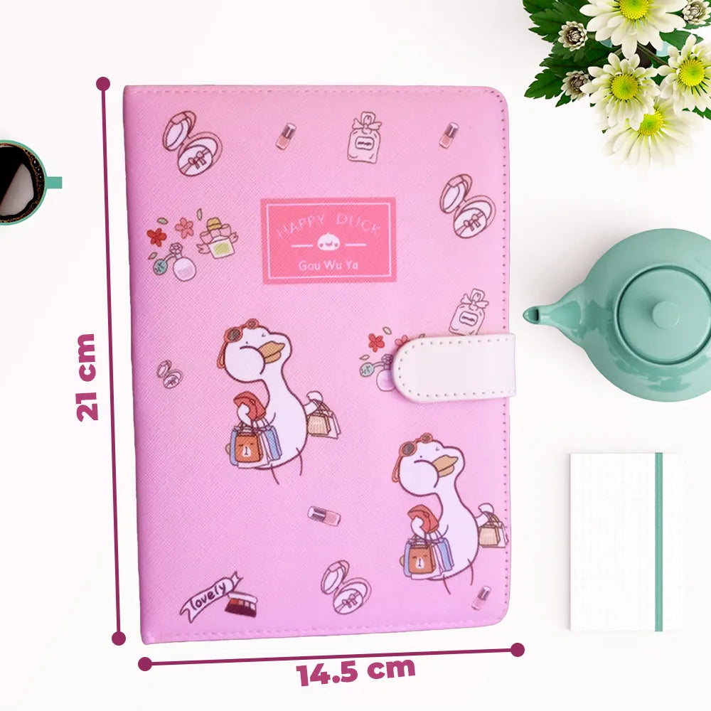 Libreta con Diseño Kawaii con 100 hojas con Broche Imantado