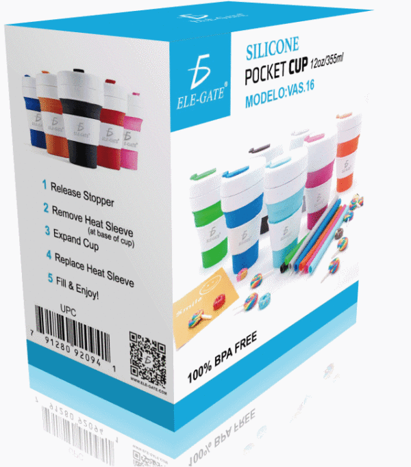 Vaso De Silicona Retráctil Reutilizable