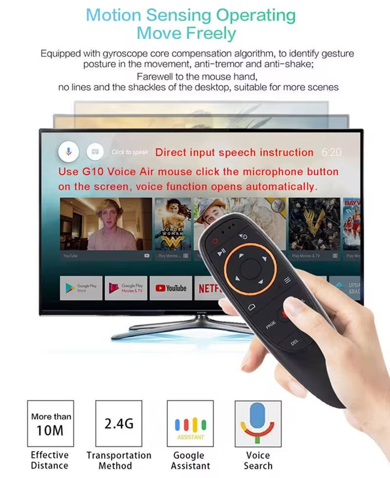 Control remoto inteligente con entrada de voz para TV, Computadora, Table, Celular
