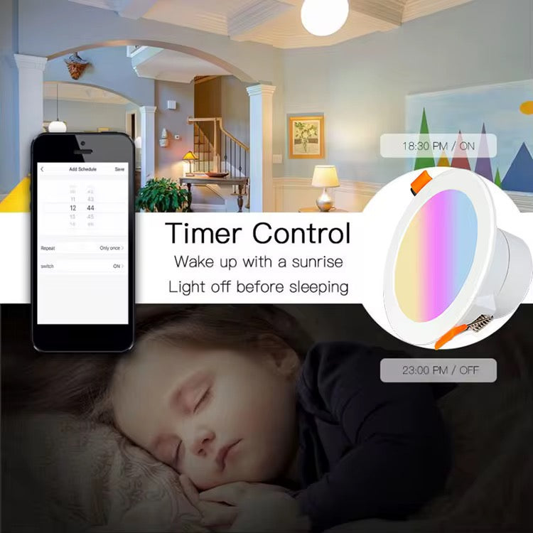 Lámpara de techo moderna LED RGB Smart Wifi, luz colgante