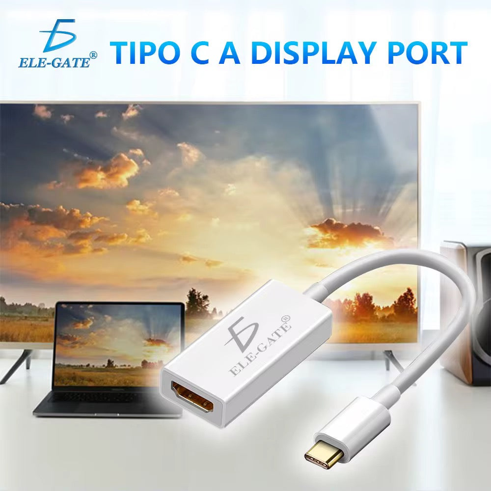 Cable Adaptador Usb Tipo C a Display Port Gaming Tv Ultra Hd 4K
