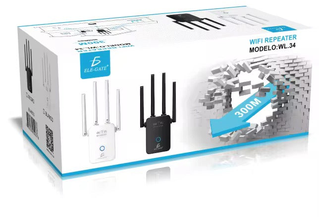 Repetidor Wifi 2,4G Amplificador de señal 1200Mbps 110/230V Wps