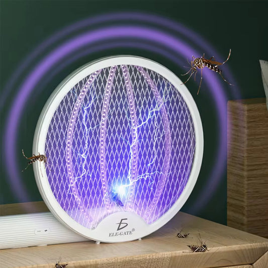 Matamoscas eléctrico recargable con luz UV 2 en 1