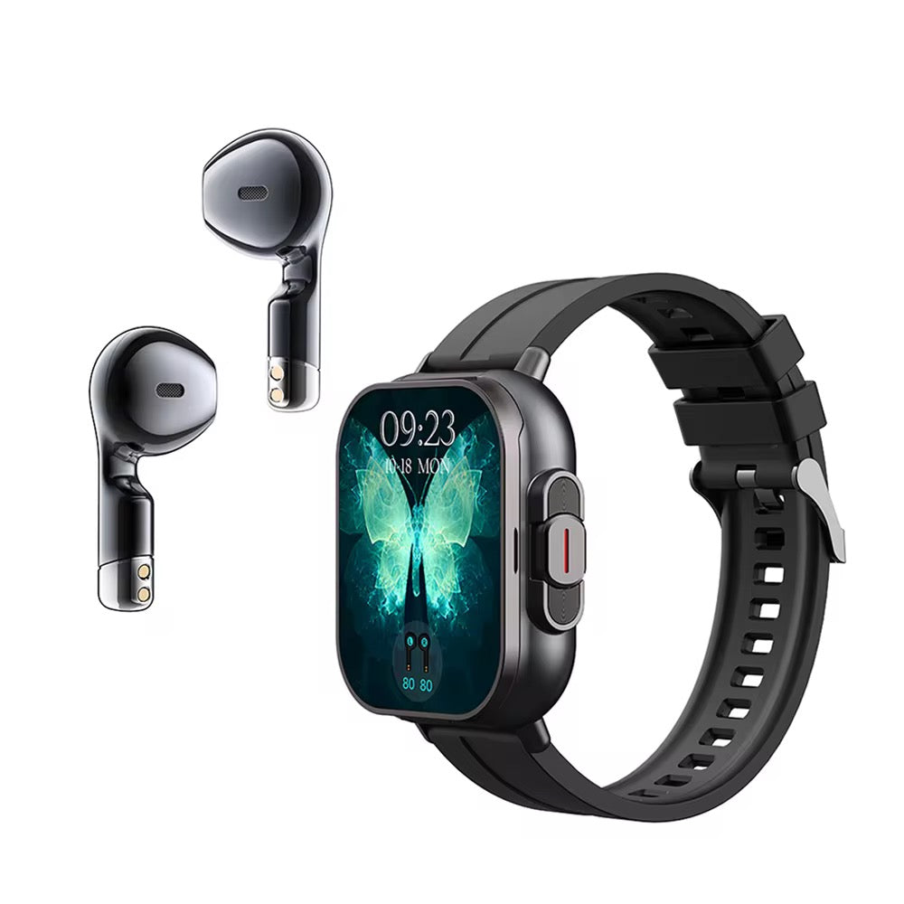 Reloj inteligente 2 en 1, llamadas, auriculares incluidos, monitoreo de salud, deportes