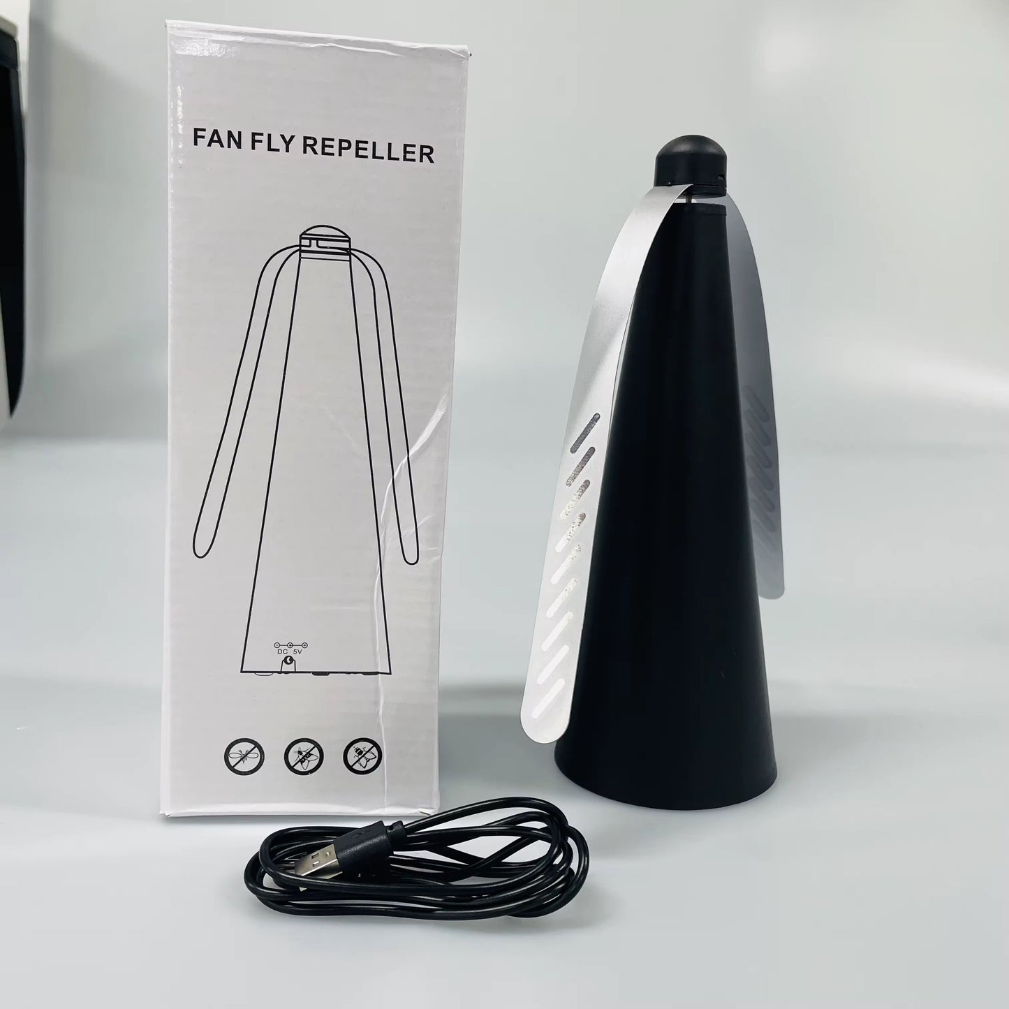 Ventilador repelente de mosquitos USB y pilas