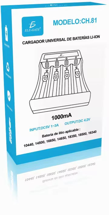 Cargador de batería universal Li-ion 18650 14500
