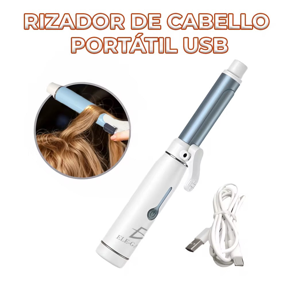 Rizador de pelo portátil para estilizar rizos y ondas