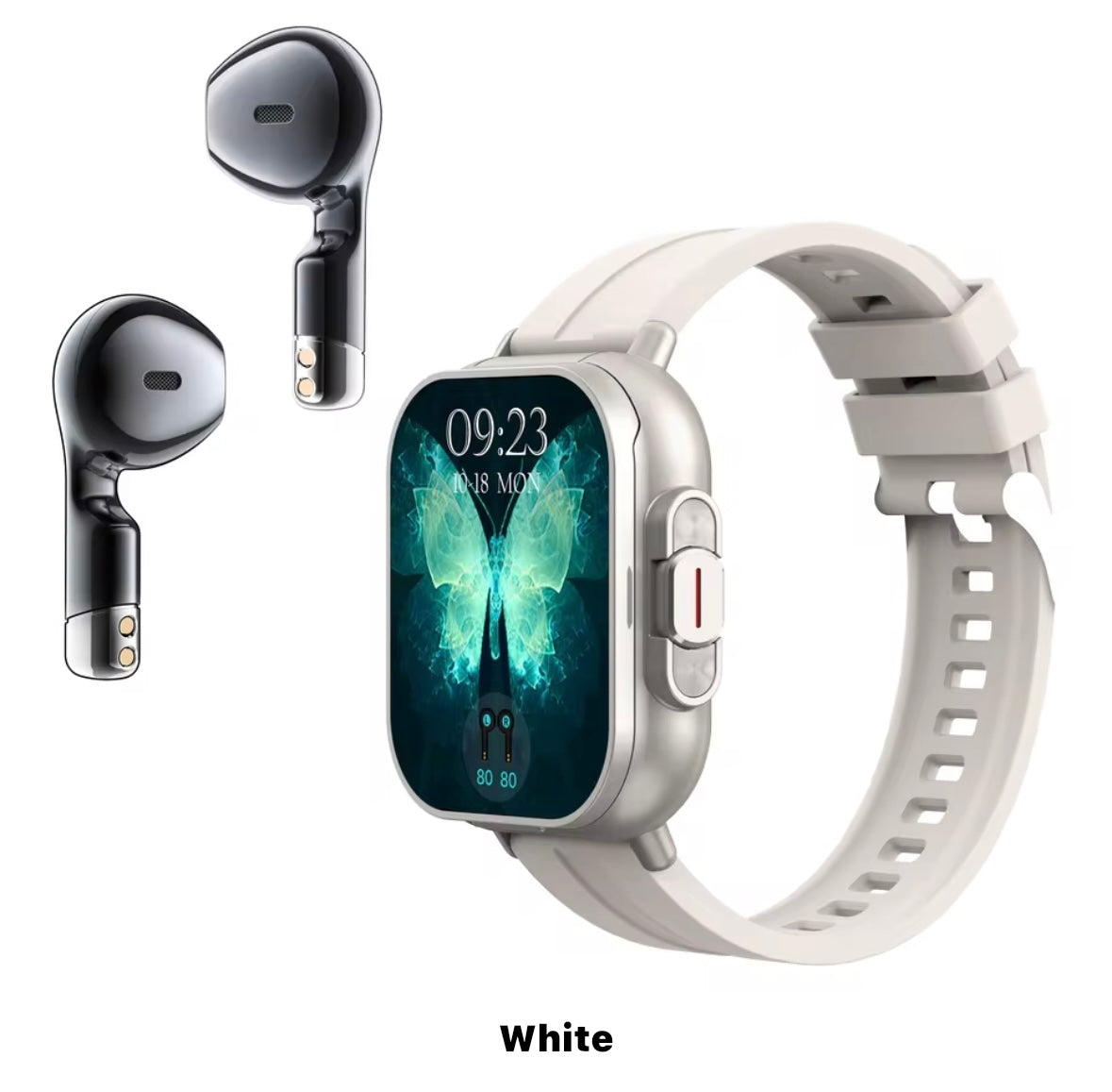 Reloj inteligente 2 en 1, llamadas, auriculares incluidos, monitoreo de salud, deportes