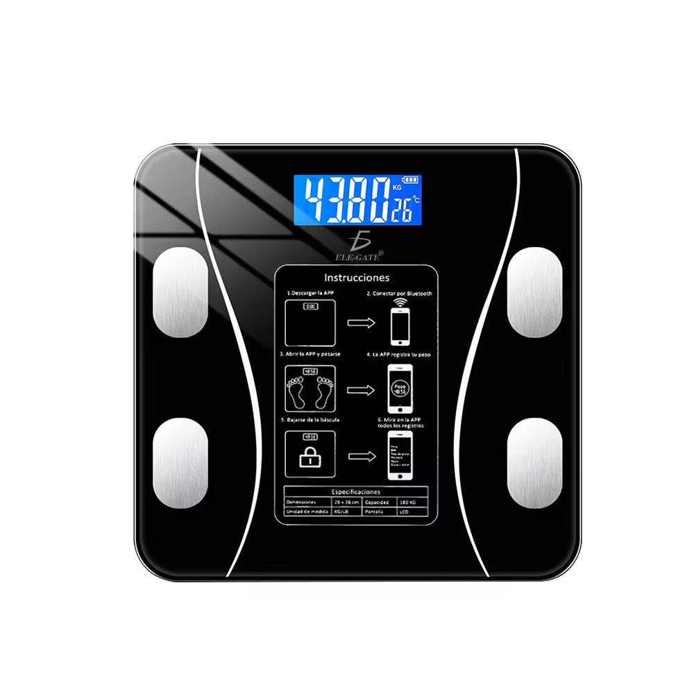 Báscula digital inteligente con aplicación de control de peso y carga USB