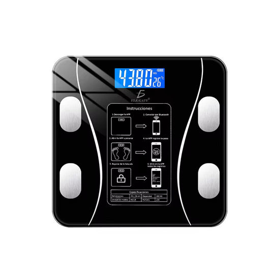 Báscula digital inteligente con aplicación de control de peso y carga USB