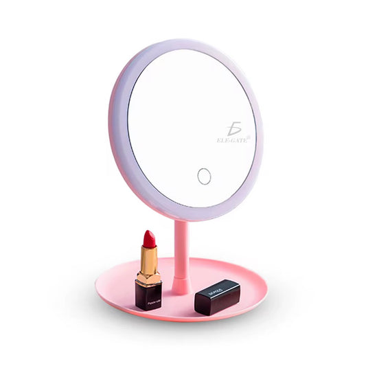 Anillo de luz LED 17,5 cm espejo de maquillaje portátil recargable