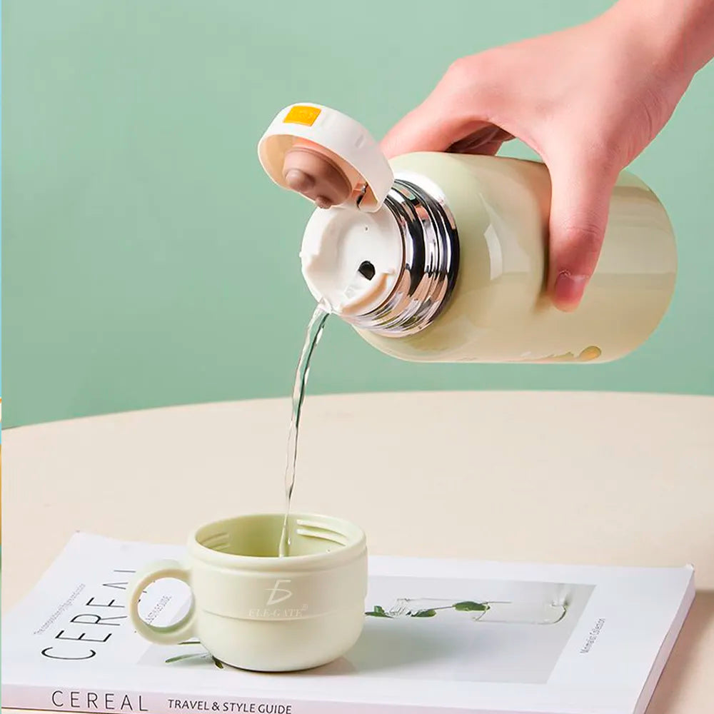 Botella de Agua con Tapa de Popote Térmicas de Acero Inoxidable 22 Onzas