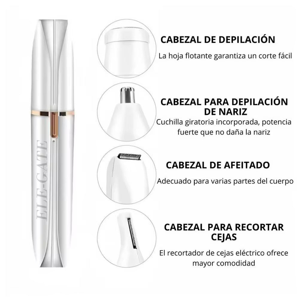 Eliminador de vello facial 4 en 1: Precisión y comodidad para mujeres y hombres