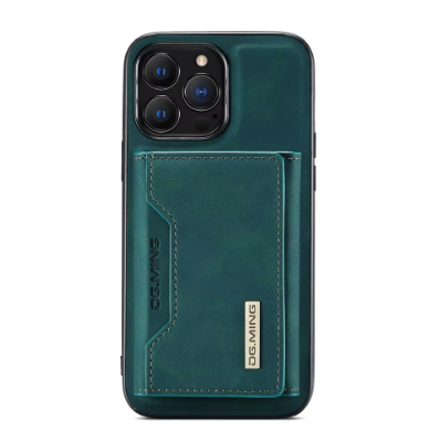 Funda de cuero PU succión magnética con tarjetero para iphone 14 y 15 (normal, pro, plus, pro max)