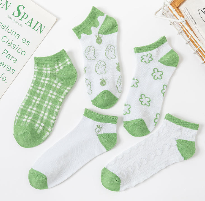 Calcetines cortos con diseños de conejitos para dama